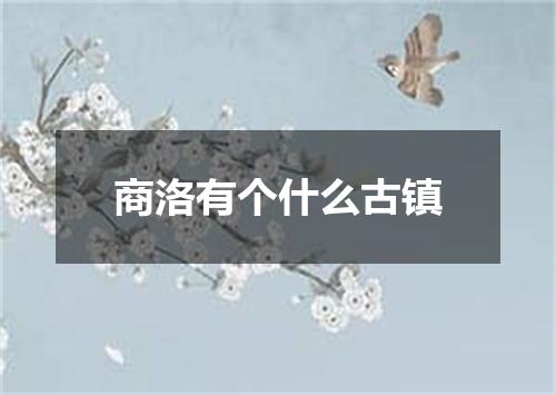 商洛有个什么古镇