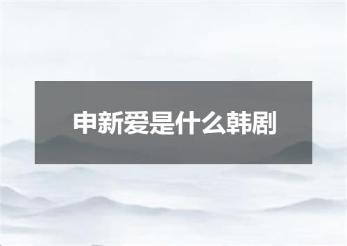 申新爱是什么韩剧