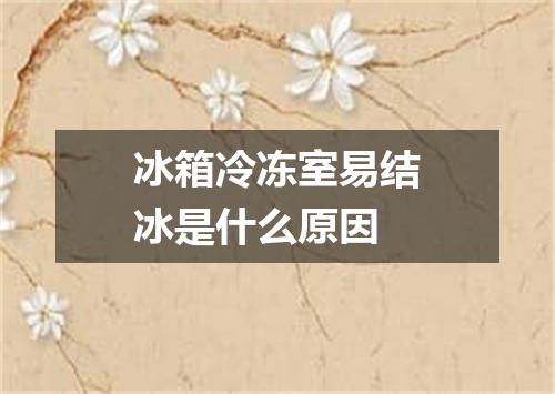冰箱冷冻室易结冰是什么原因