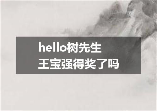 hello树先生王宝强得奖了吗