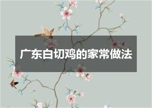 广东白切鸡的家常做法