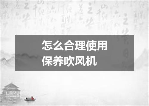 怎么合理使用保养吹风机