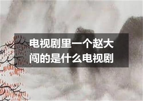 电视剧里一个赵大闯的是什么电视剧