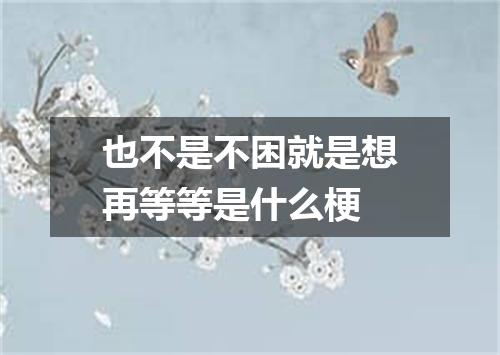 也不是不困就是想再等等是什么梗