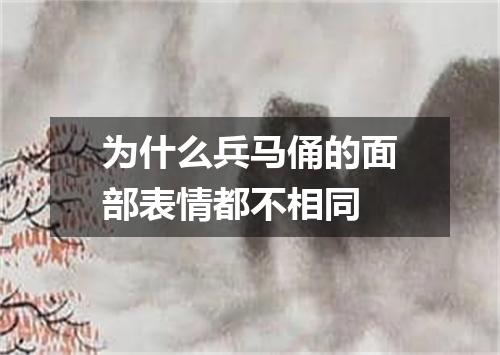 为什么兵马俑的面部表情都不相同