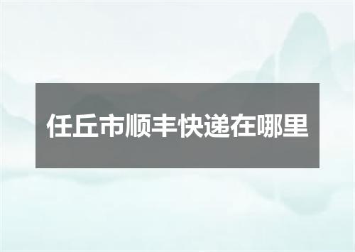 任丘市顺丰快递在哪里