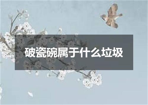 破瓷碗属于什么垃圾