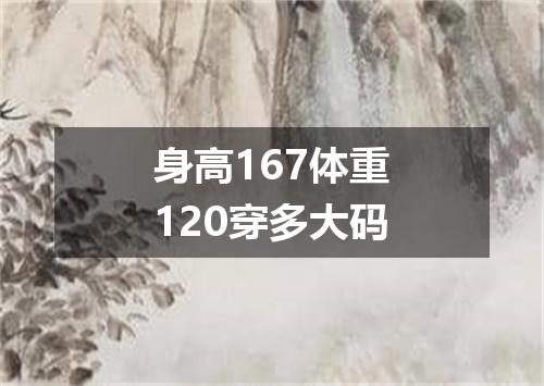 身高167体重120穿多大码