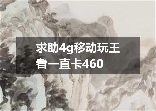 求助4g移动玩王者一直卡460