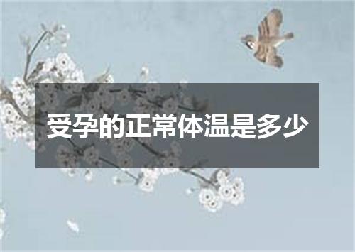 受孕的正常体温是多少