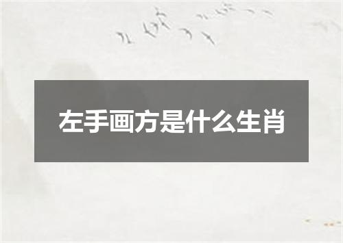 左手画方是什么生肖