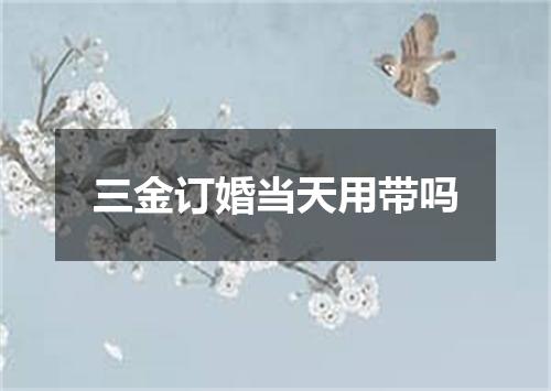 三金订婚当天用带吗