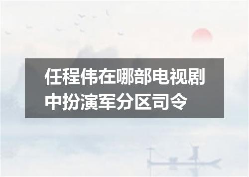任程伟在哪部电视剧中扮演军分区司令