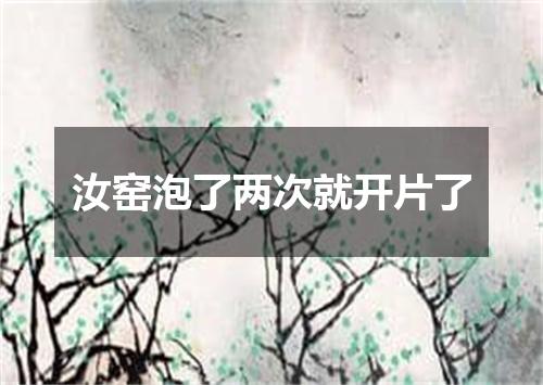 汝窑泡了两次就开片了