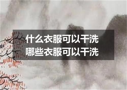 什么衣服可以干洗 哪些衣服可以干洗