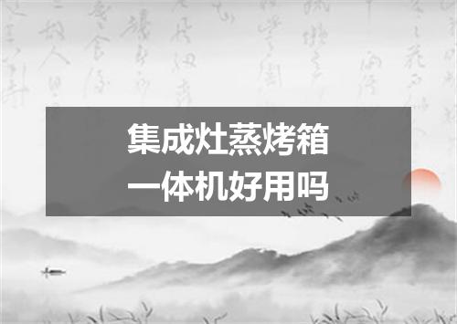 集成灶蒸烤箱一体机好用吗