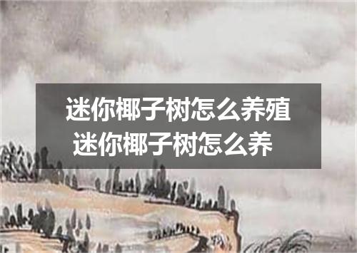 迷你椰子树怎么养殖 迷你椰子树怎么养