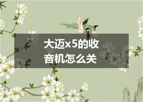 大迈x5的收音机怎么关