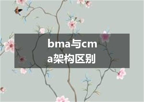 bma与cma架构区别