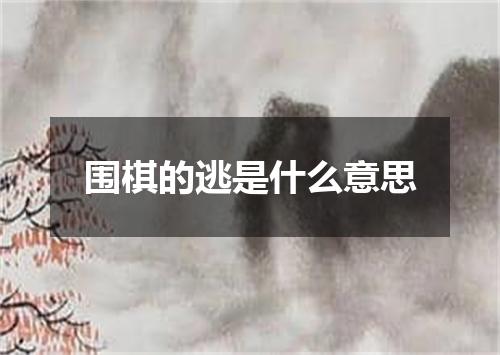 围棋的逃是什么意思