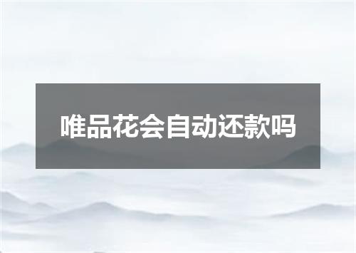 唯品花会自动还款吗