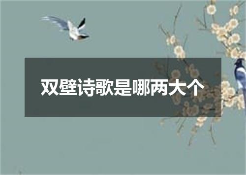 双壁诗歌是哪两大个