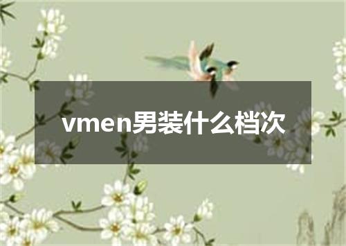 vmen男装什么档次