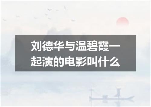 刘德华与温碧霞一起演的电影叫什么