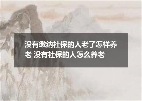 没有缴纳社保的人老了怎样养老 没有社保的人怎么养老