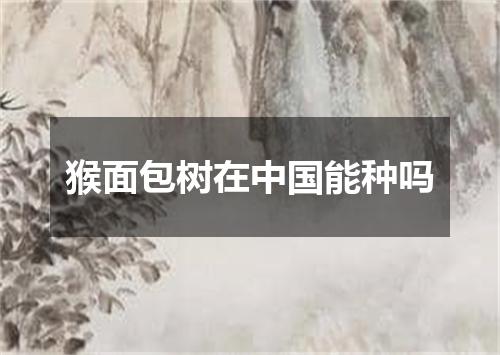 猴面包树在中国能种吗