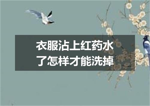 衣服沾上红药水了怎样才能洗掉