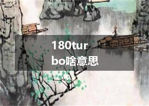 180turbo啥意思