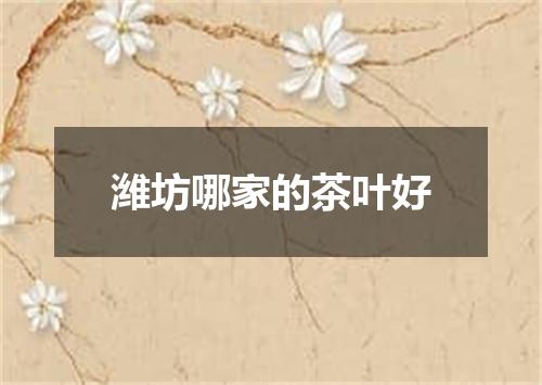 潍坊哪家的茶叶好