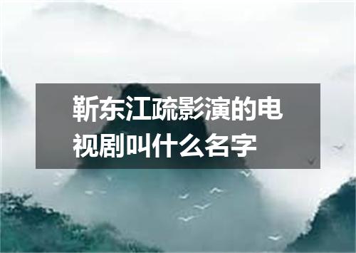 靳东江疏影演的电视剧叫什么名字
