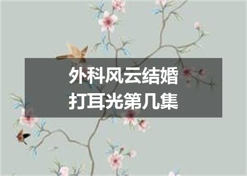 外科风云结婚打耳光第几集