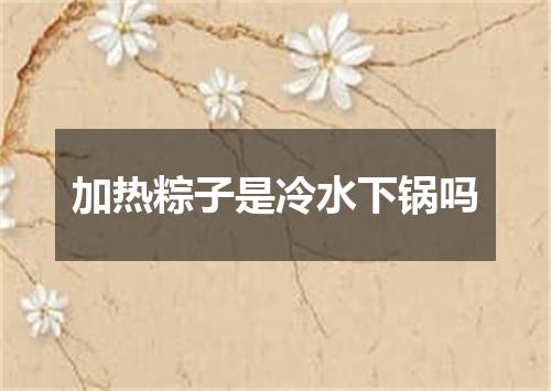 加热粽子是冷水下锅吗