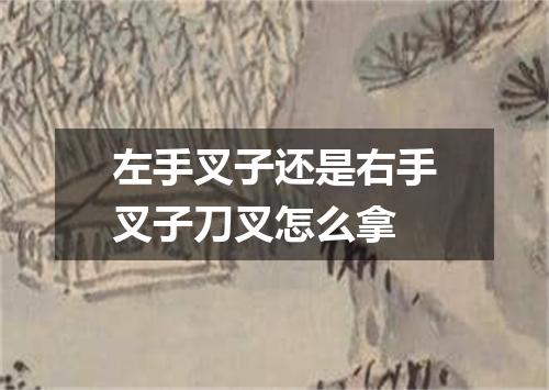 左手叉子还是右手叉子刀叉怎么拿