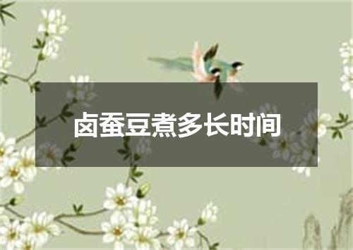 卤蚕豆煮多长时间