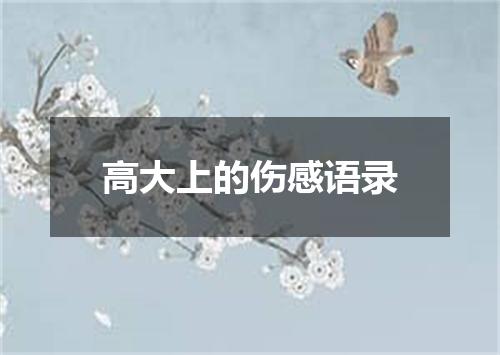 高大上的伤感语录