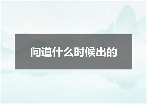 问道什么时候出的