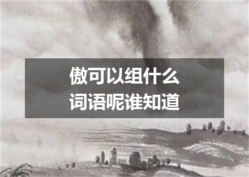 傲可以组什么词语呢谁知道