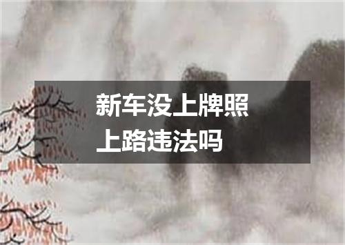 新车没上牌照上路违法吗