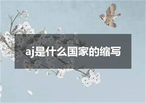 aj是什么国家的缩写