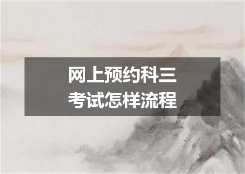 网上预约科三考试怎样流程