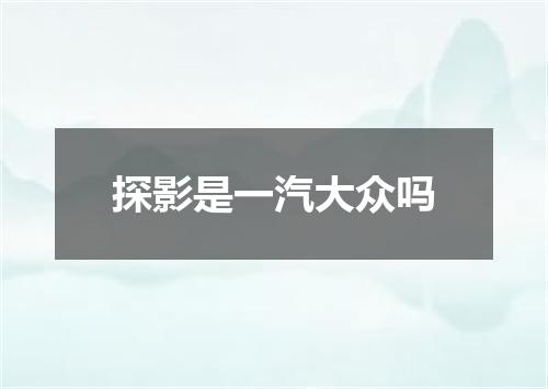 探影是一汽大众吗