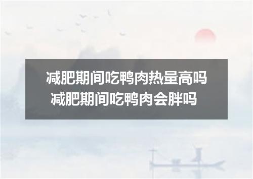 减肥期间吃鸭肉热量高吗 减肥期间吃鸭肉会胖吗