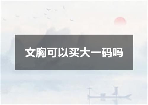 文胸可以买大一码吗