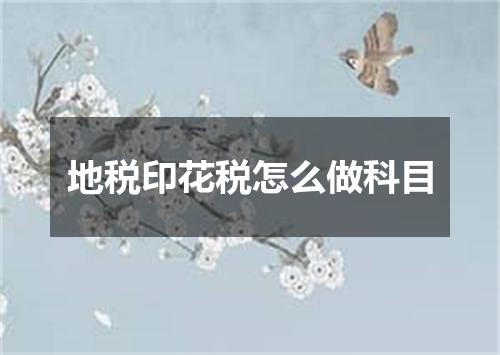 地税印花税怎么做科目