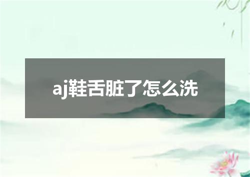 aj鞋舌脏了怎么洗