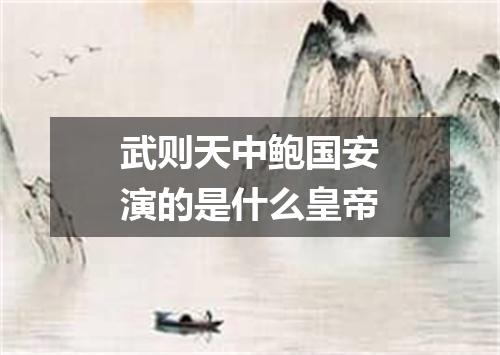 武则天中鲍国安演的是什么皇帝